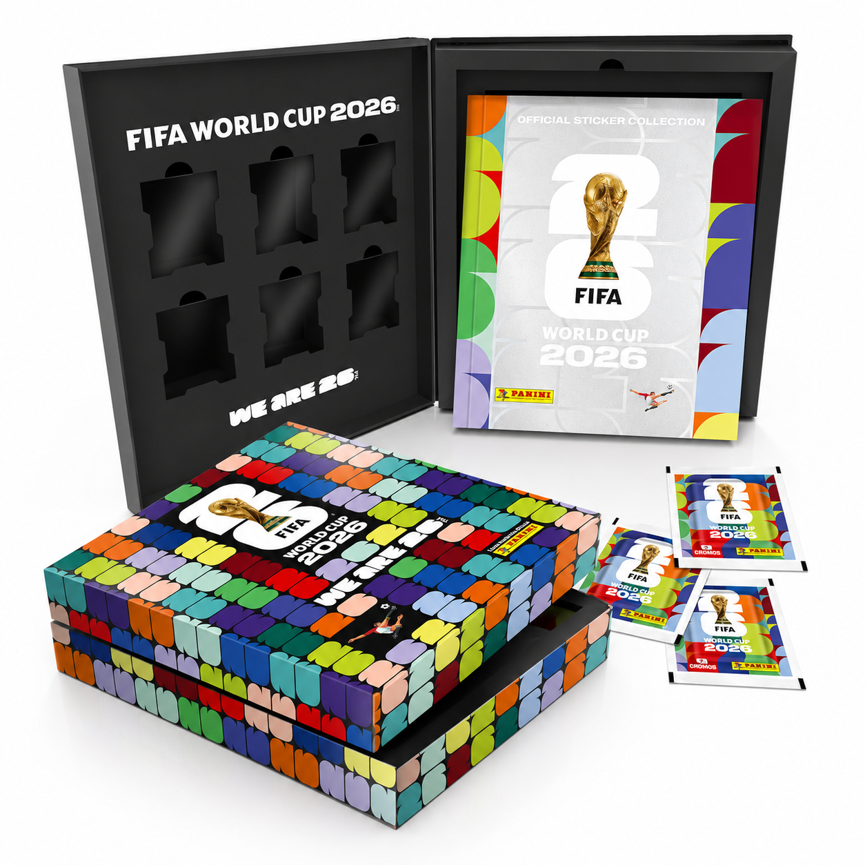Box Caixa Super Premium - Álbum Capa Dura Prata + 50 Envelopes de Figurinhas