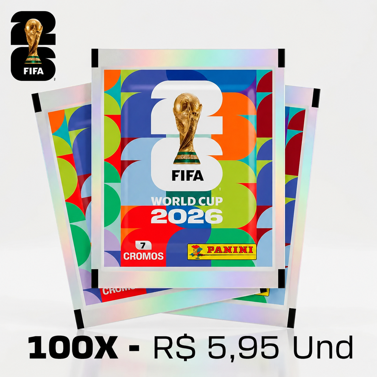 Kit Com 100x Envelopes Oficial FIFA World Cup 2026™