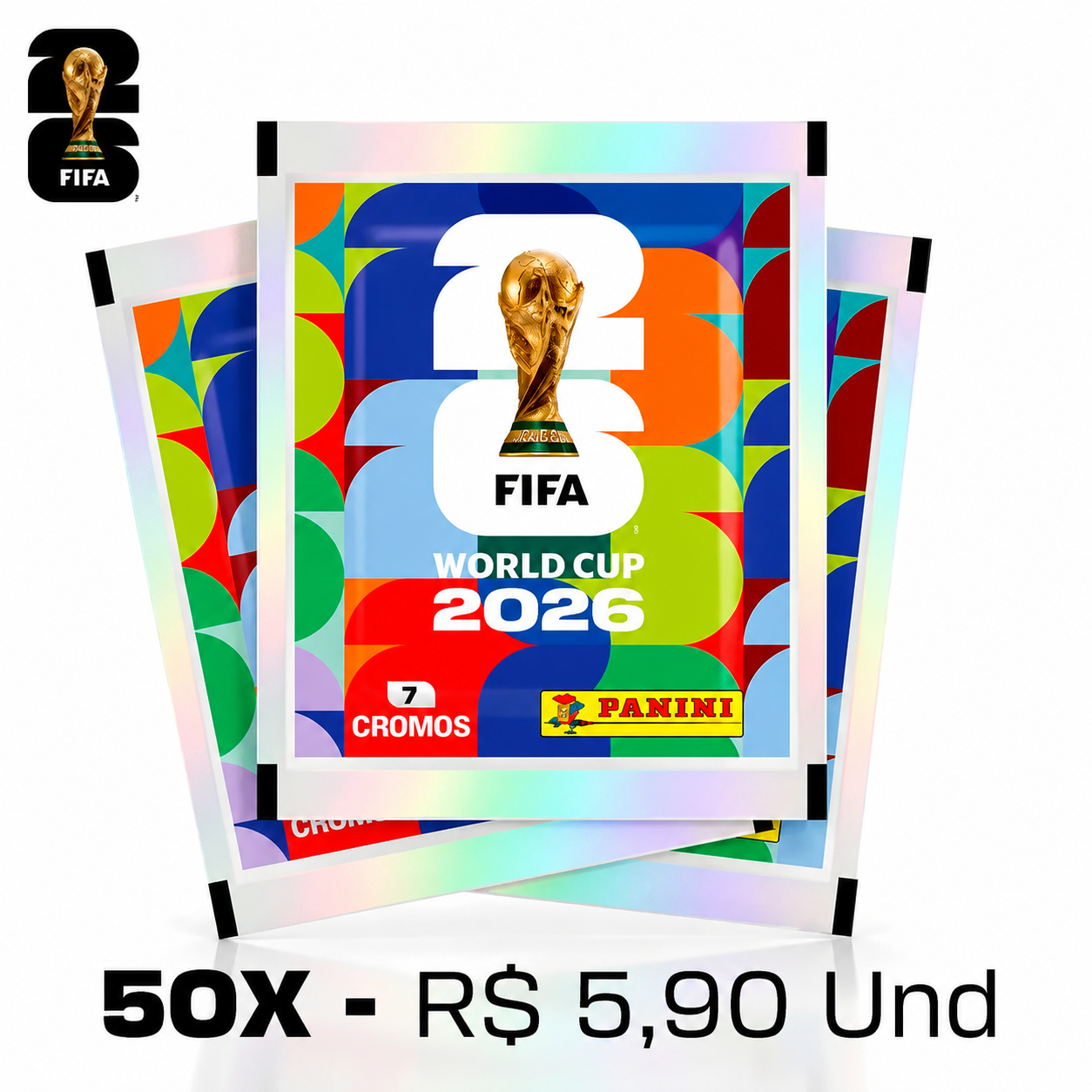 Kit Com 50x Envelopes Oficial FIFA World Cup 2026™