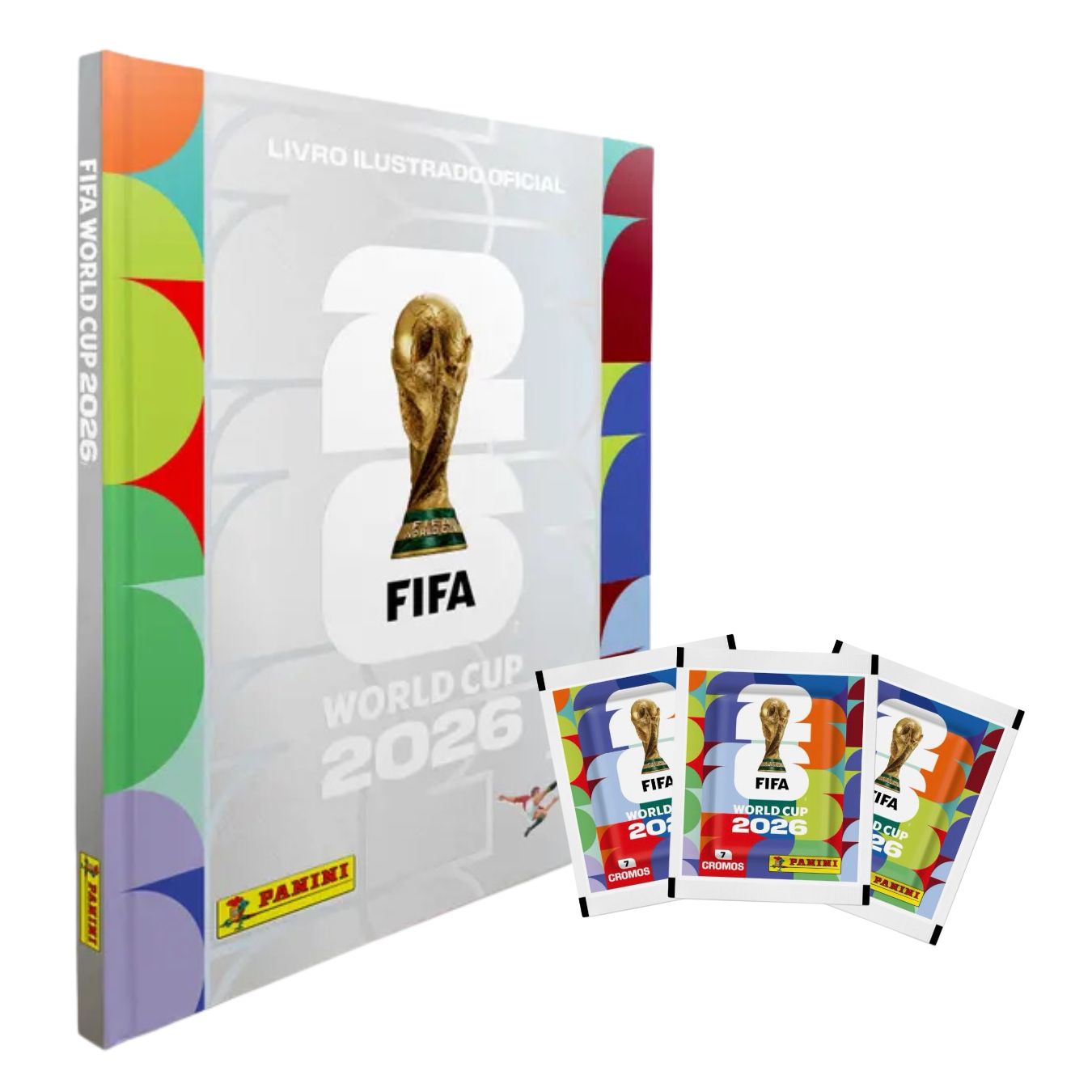 Box Premium Copa Do Mundo 2026 - Álbum Capa Dura Ouro + Prata + 100 Envelopes de Figurinhas