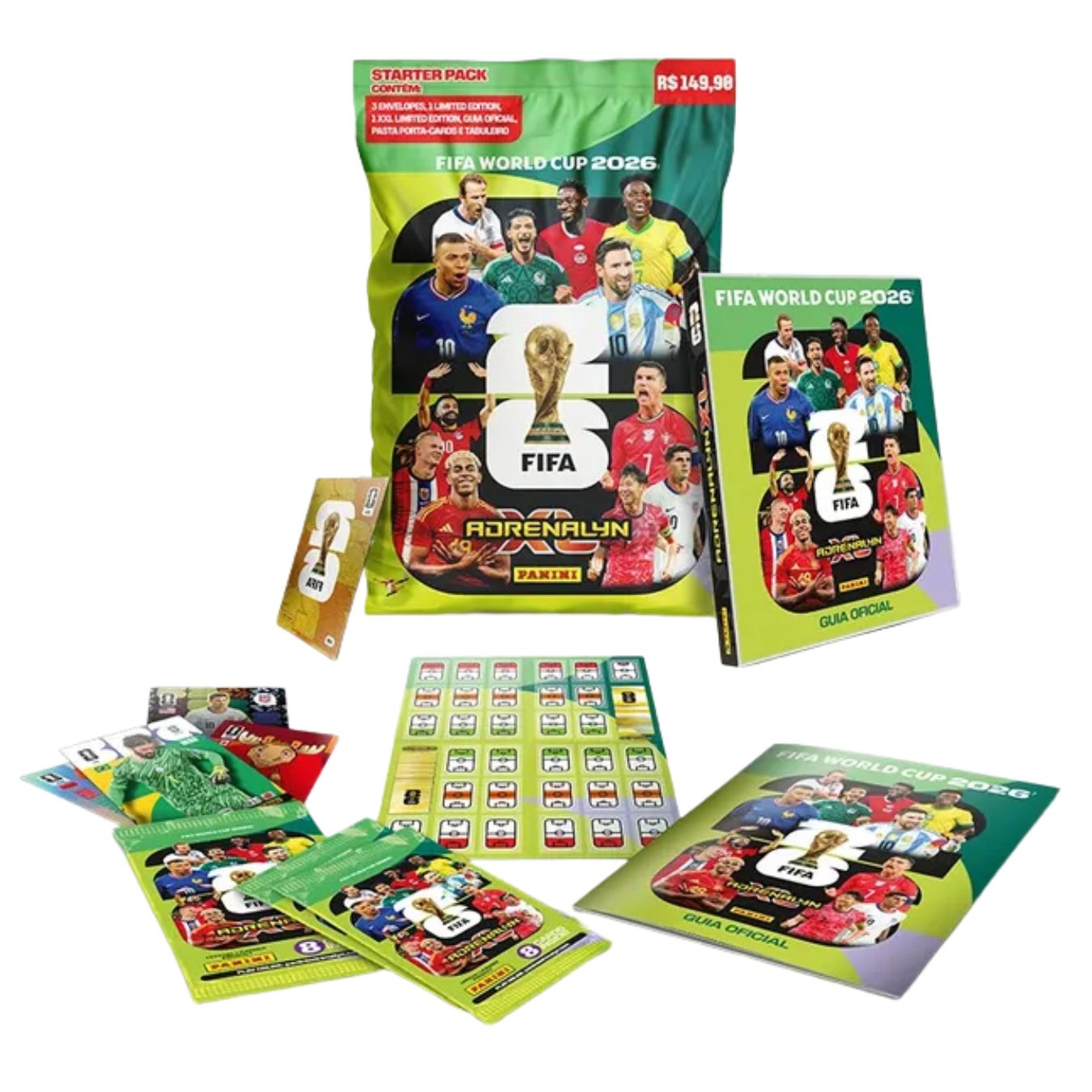 Cards Adrenalyn XL Copa do Mundo 2026 Pack + 30 Envelopes